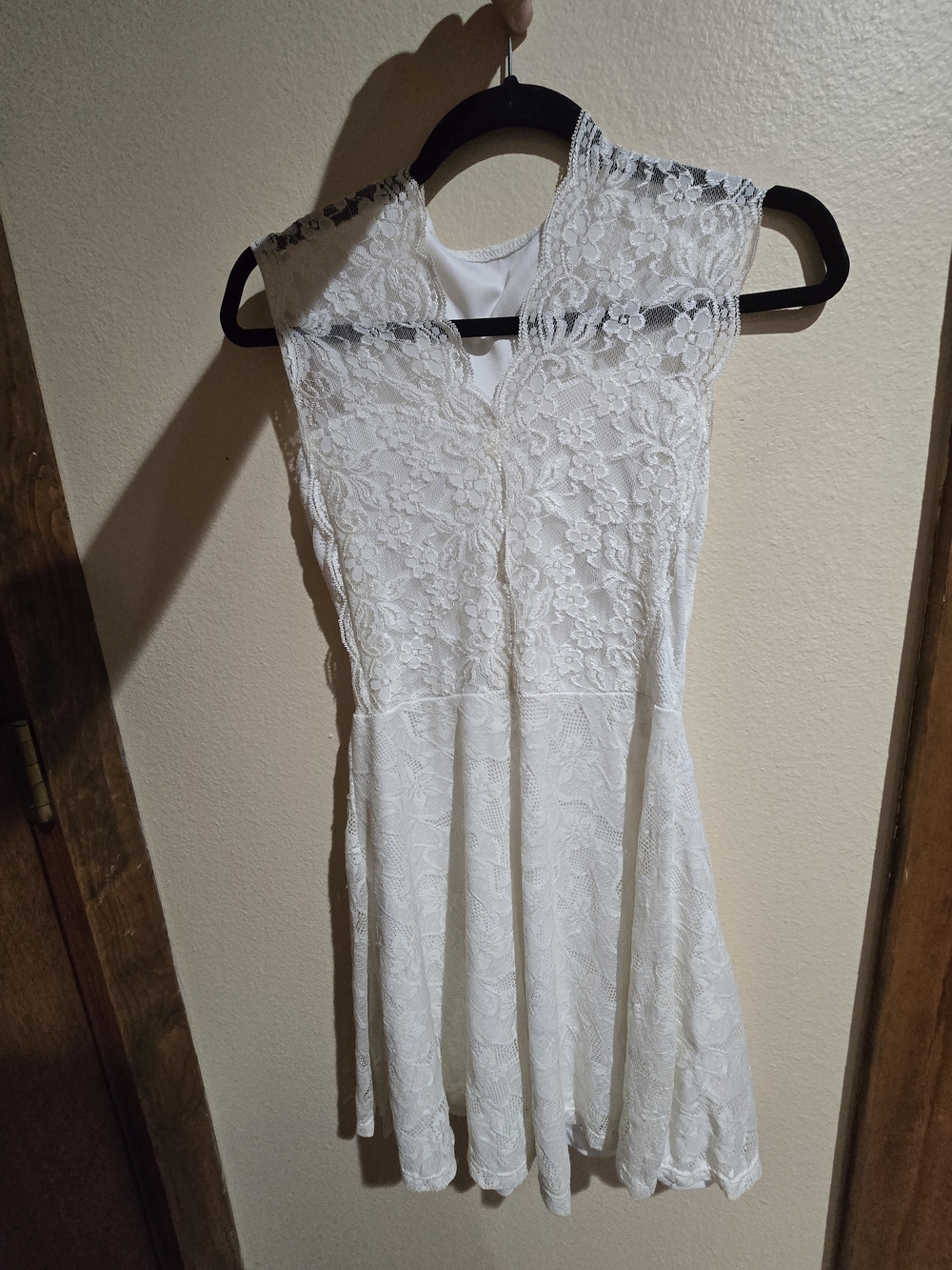 Womens Floral Lace Fit & Flare Mini Bachelorette/Graduation/Party Dress